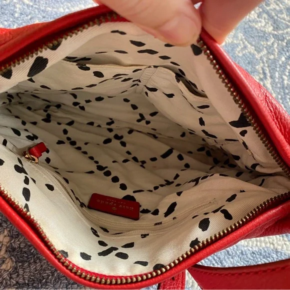 Red Leather Kate Spade Crossbody EUC - Picture 6 of 8